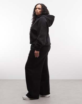 4505 Curve - Icon - Rest Day - Schwere Jogginghose aus Baumwolle in verwaschenem Schwarz mit weitem Bein, 440 g/m²