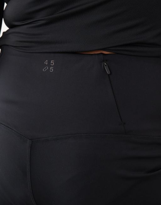 4505 Curve - Icon - Short legging de sport 13 cm à taille haute avec poche zippée pour téléphone - Noir, 4 de 5