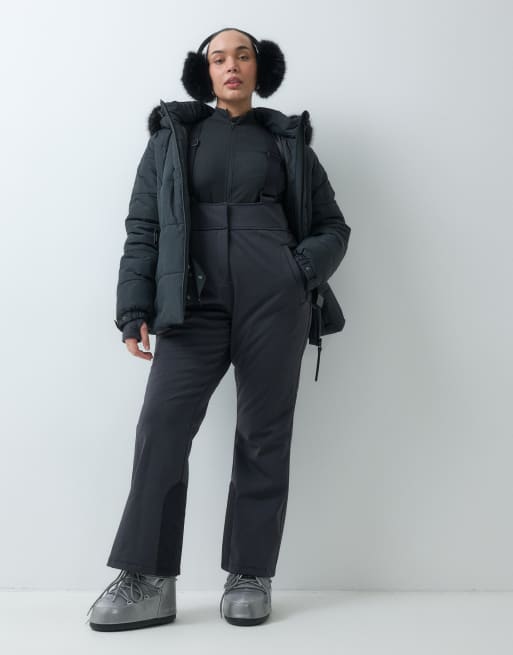 4505 Curve – Icon – Skidåkning – Svarta, vattenavvisande skidbyxor i softshell-material med utsvängda ben, 2 av 5
