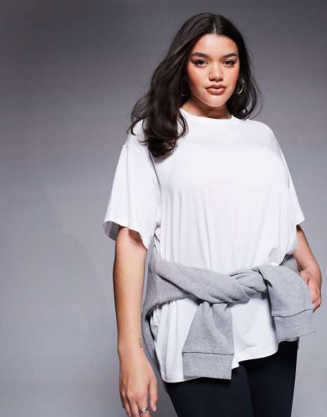 4505 - Curve - Icon - Sneldrogend oversized performance T-shirt in wit - view 1