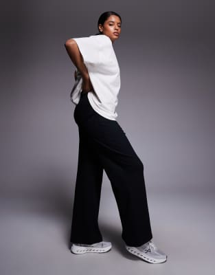 4505 Curve Icon Soft Touch High Rise Wide Leg Dance Pants In Black