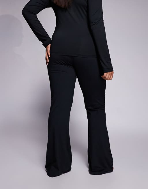 4505 Curve Icon soft touch high waist slim kick yoga leggings in black