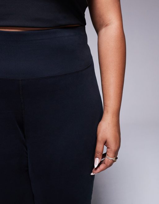 4505 Curve Icon soft touch high waist slim kick yoga leggings in black, 2 of 5