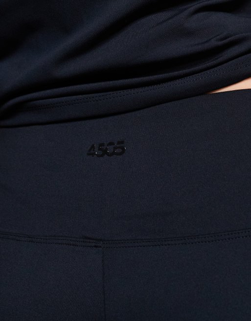 4505 Curve Icon soft touch high waist wide leg dance pants in black, 3 of 5
