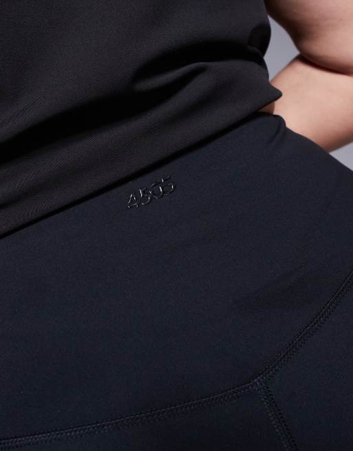 4505 Curve Icon soft touch high waist yoga leggings in black, 4 of 5