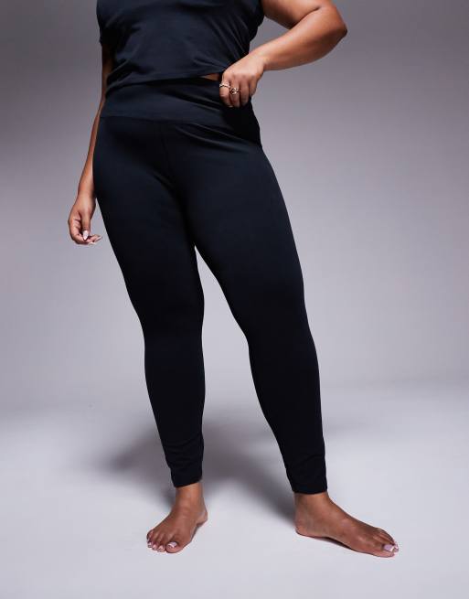 4505 Curve Icon soft touch high waist yoga leggings in black, 5 of 5