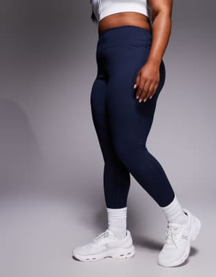 4505 Curve Icon Soft Touch High Waist Yoga Leggings In Blue