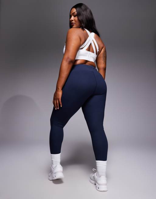 4505 Curve Icon soft touch high waist yoga leggings in midnight navy , 4 of 5