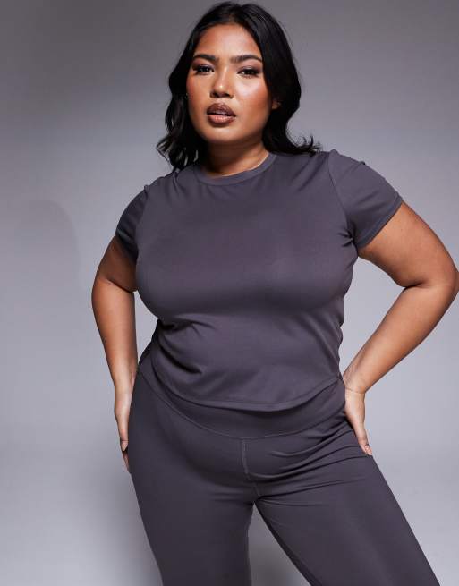 4505 Curve Icon soft touch performance baby t-shirt in granite gray 