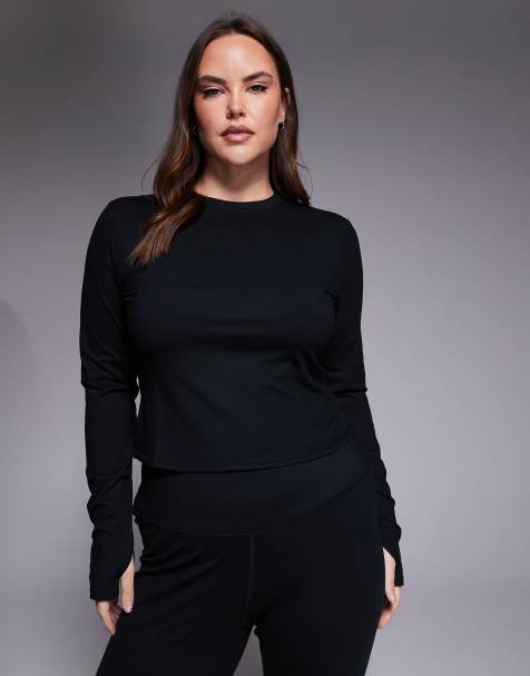 4505 Curve Icon soft touch performance long sleeve baby t-shirt in black