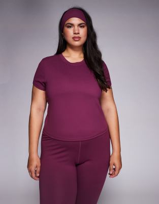 4505 4505 Curve Icon soft touch studio baby t-shirt in burgundy-Purple