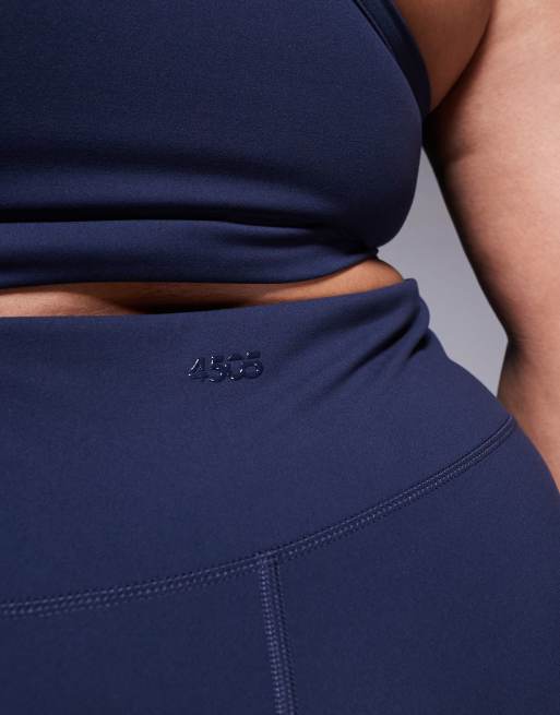 4505 Curve Icon soft touch wrap waist slim kick yoga leggings in midnight navy, 4 of 5