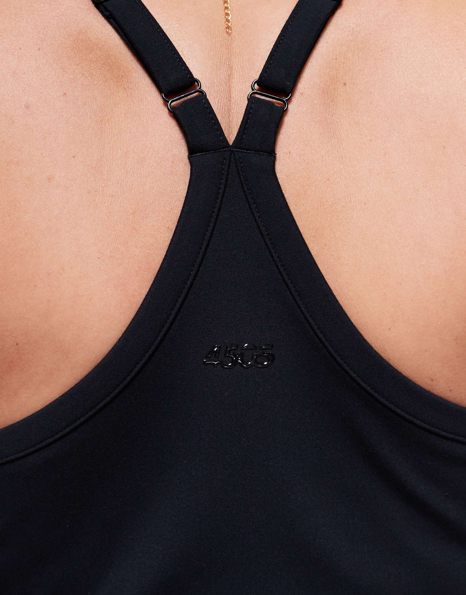 4505 curve icon soft touch yoga cami with inner bra in black