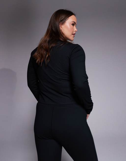 4505 Curve - Icon - Sort baby-T-shirt med lange ærmer i blødt performance-stof, 3 af 4