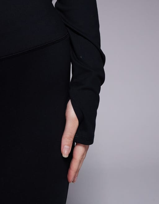 4505 Curve - Icon - Sort baby-T-shirt med lange ærmer i blødt performance-stof, 4 af 4