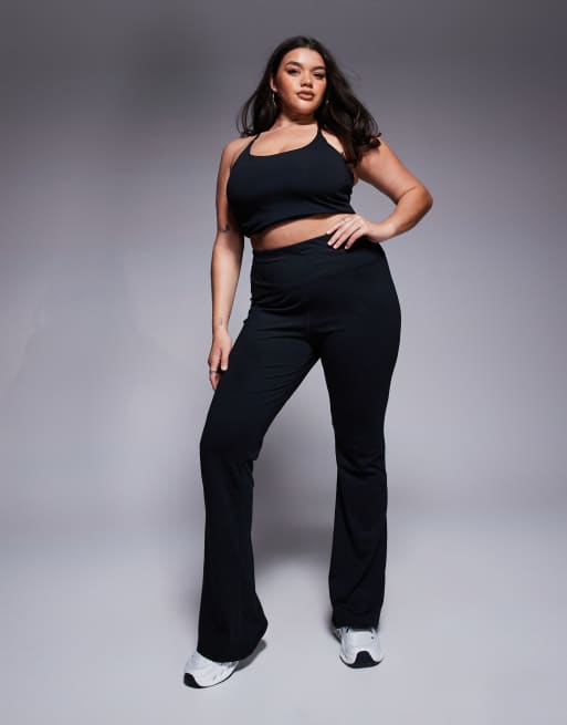 4505 Curve - Icon - Sorte bløde slim-yogaleggings med svaj 