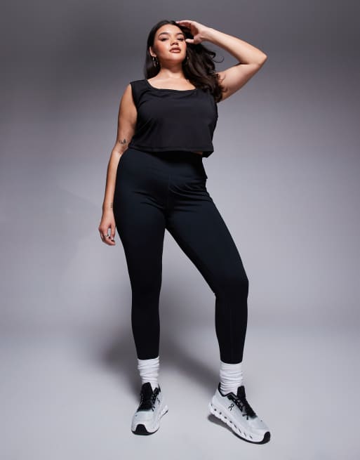 4505 Curve - Icon - Sorte bløde yoga-træningsleggings 