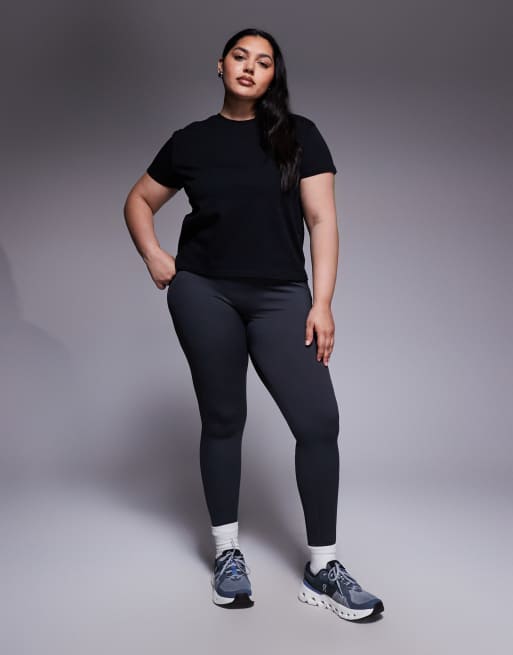 4505 Curve – Icon – Svart, boxig t-shirt i bomull med snabbtorkande finish, 2 av 4