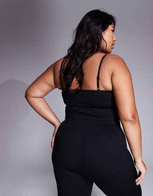 4505 Curve – Icon – Svart, ribbat yogalinne i seamless-design med inbyggd behå , 4 av 4