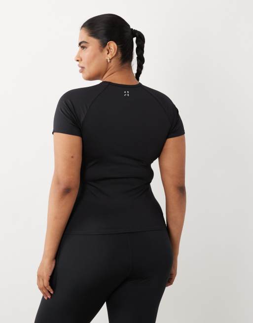 4505 Curve - Icon - T-shirt de sport ajusté en tissu à séchage rapide - Noir, 4 de 4