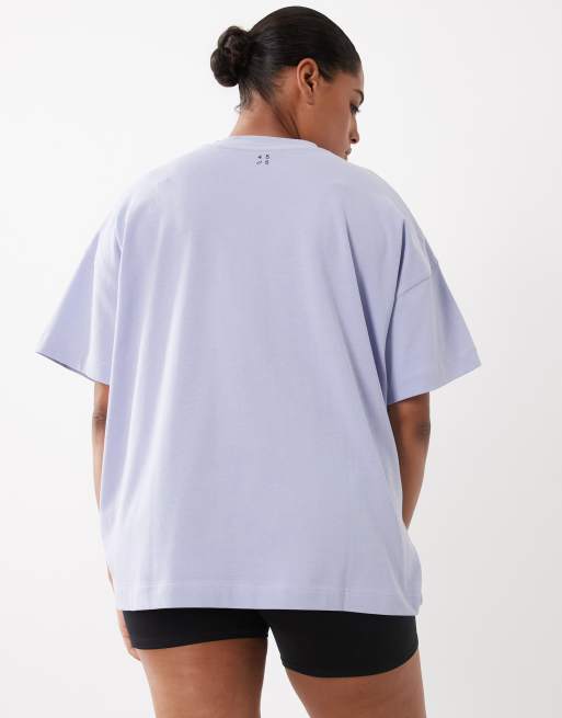 4505 Curve - Icon - T-shirt oversize en coton épais à séchage rapide - Violette, 3 de 4