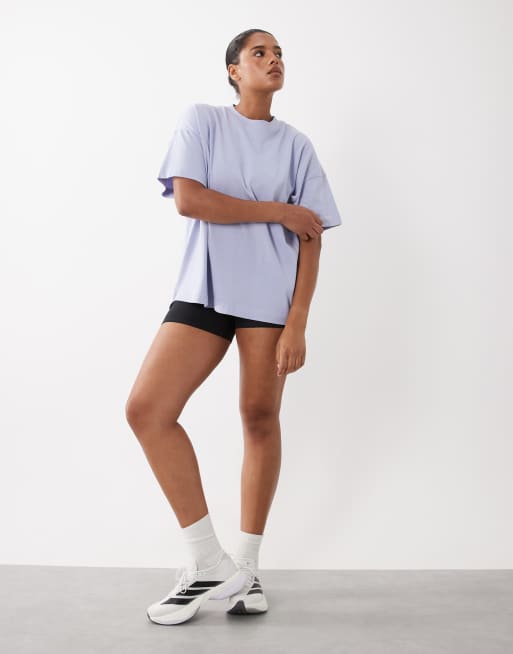 4505 Curve - Icon - T-shirt oversize en coton épais à séchage rapide - Violette, 4 de 4