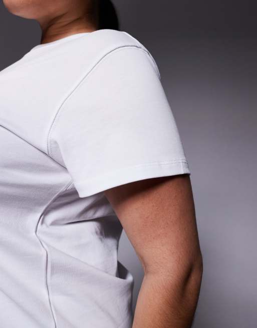 4505 Curve - Icon - T-shirt squadrata bianca in cotone con finitura ad asciugatura rapida, 4 di 4