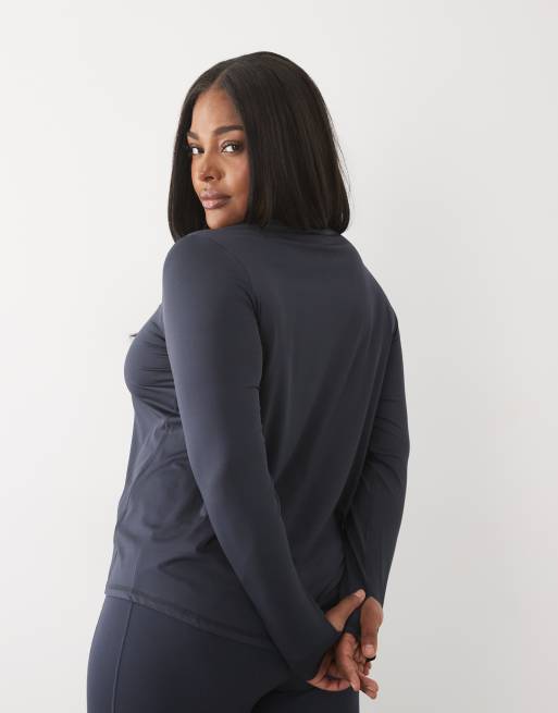 4505 Curve Icon top da corsa a maniche lunghe quick dry navy, 4 di 4