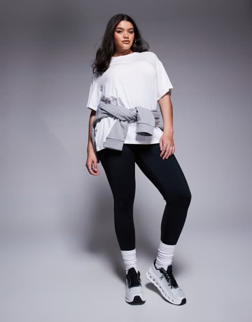 4505 Curve – Icon – Vit, snabbtorkande t-shirt i oversize för träning , 3 av 4