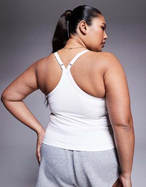 4505 Curve – Icon – Vitt, mjukt yogalinne med inbyggd BH och justerbara band, 4 av 4