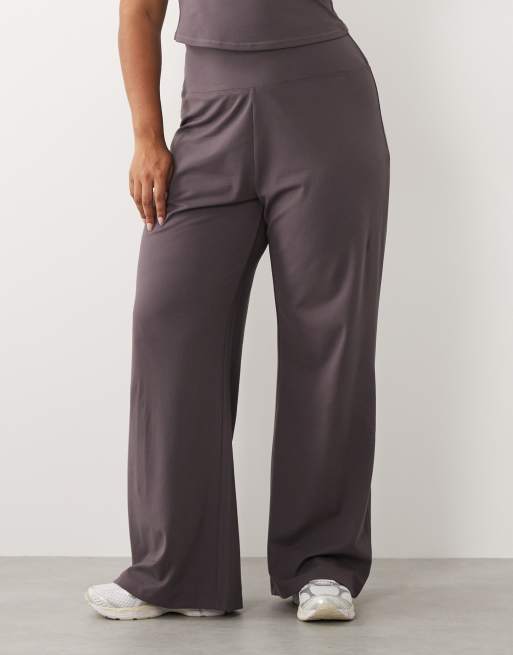 4505 Curve – Icon – Weiche Tanzhose in Sturmgrau mit weitem Bein und hohem Bund, 3 von 5