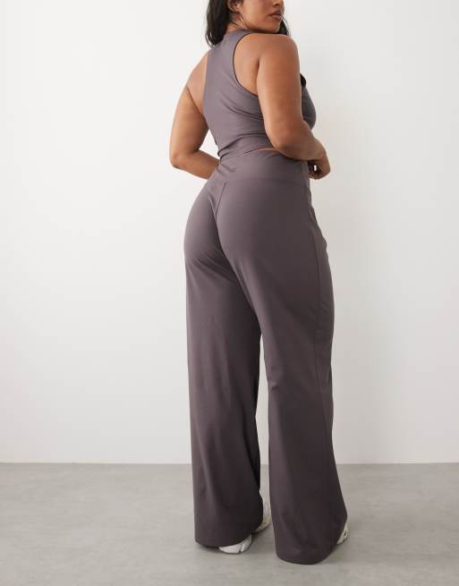 4505 Curve – Icon – Weiche Tanzhose in Sturmgrau mit weitem Bein und hohem Bund, 5 von 5