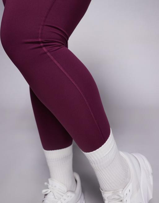 4505 Curve – Icon – Weiche Yoga-Leggings in Burgunderrot mit hohem Bund, 5 von 5