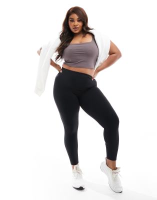 4505 Curve - Icon - Weiche Yoga-Leggings in Schwarz mit hohem Bund