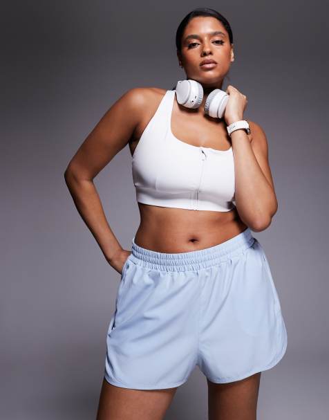 4505 Curve Icon woven run short with zip pockets in ice blue - view 1