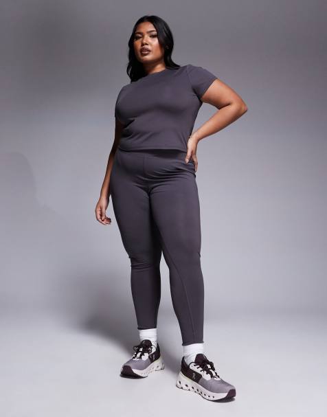 4505 Curve Icon yoga soft touch gym legging in granite grey - view 1