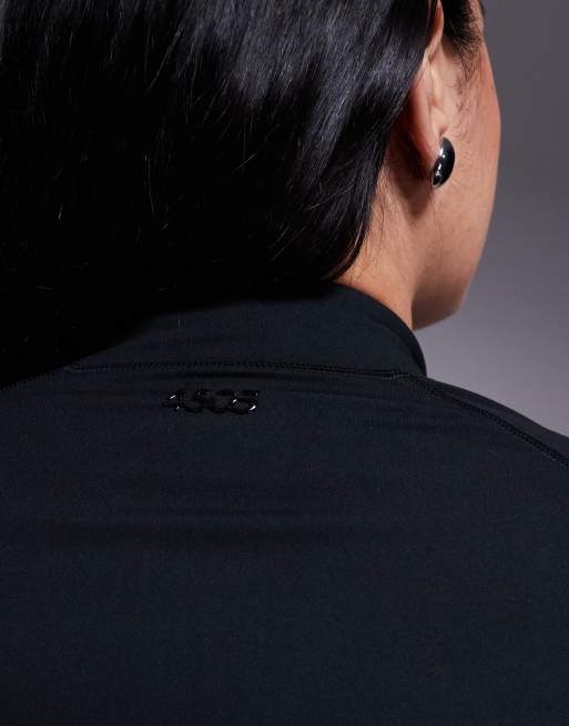 4505 - Curve - Icon - Zachte performance top met ritssluiting en lange mouwen in zwart, 3 van 4