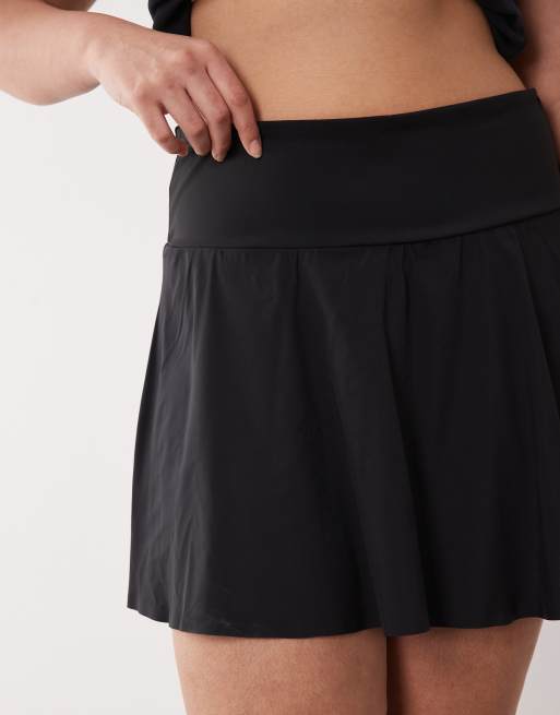 4505 Curve - Jupe de tennis fluide avec short intégré - Noir, 4 de 5