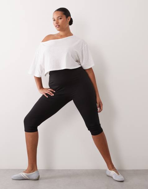 4505 Curve legging capri yoga toucher doux noir - view 1
