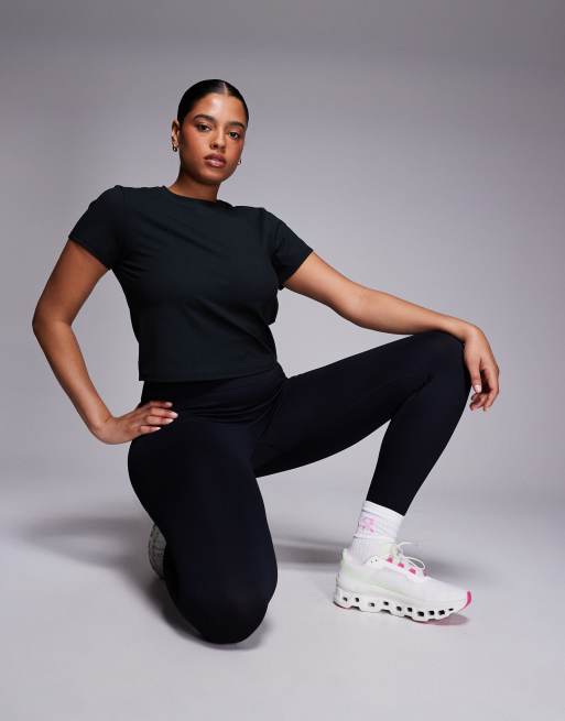 4505 Curve - Legging de sport sans coutures à taille haute et micro-côtes - Noir, 2 de 5