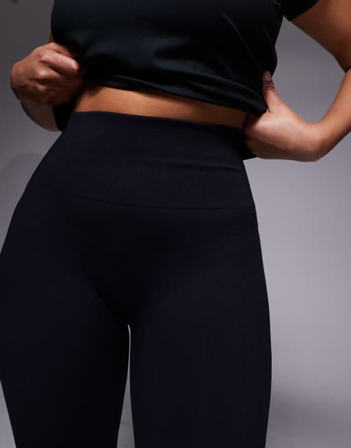 4505 Curve - Legging de sport sans coutures à taille haute et micro-côtes - Noir, 5 de 5