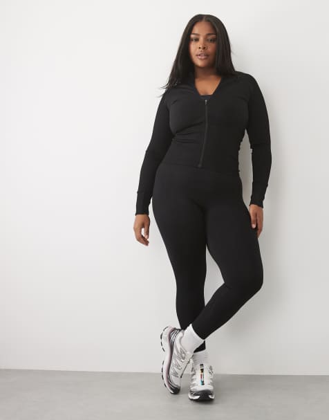 4505 Curve leggings de gimnasio sin costuras de talle alto en negro - view 1