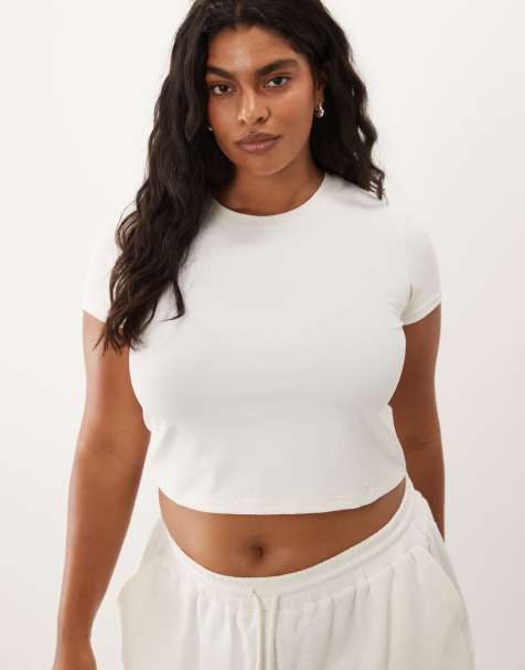 4505 Curve letvægts hurtigtørrende waffle baby T-shirt i cream - view 1