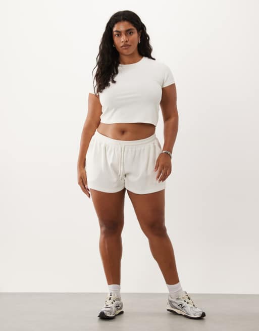 4505 Curve letvægts hurtigtørrende waffle baby T-shirt i cream, 2 af 4