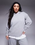 [ASOS] 4505 Curve quick dry heavyweight training hoodie in grey marl 22 Grey Marl