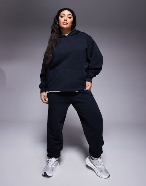 4505 Curve quick dry heavyweight training trackies in washed black - view 1
