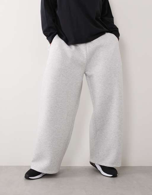 4505 Curve Rest Day joggers de pernera ancha en tejido estilo scuba en gris jaspeado claro, 2 de 5
