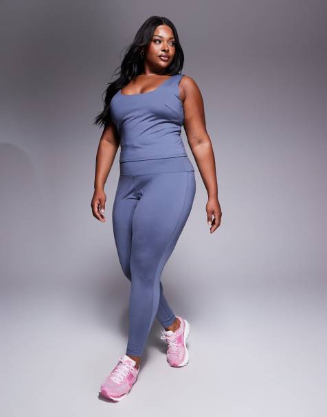 4505 Curve running high waist leggings with zip phone pocket in cornflower - view 1