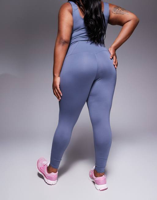 4505 Curve running high waist leggings with zip phone pocket in cornflower , 2 of 5