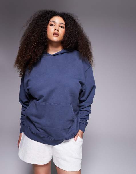 4505 Curve – Schwerer, schnell trocknender Trainingskapuzenpullover in verwaschenem Marineblau - view 1